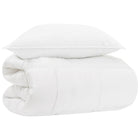 Dekbedset 155x200 cm kussen 40x80 cm wit bamboe katoen
