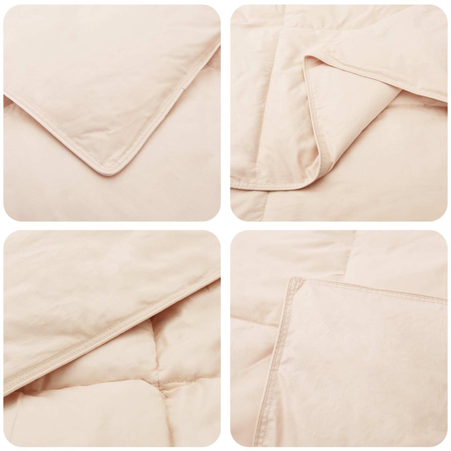 Dekbedset 2 st 200 x 220 cm Alle seizoenen Kapokvezel Beige