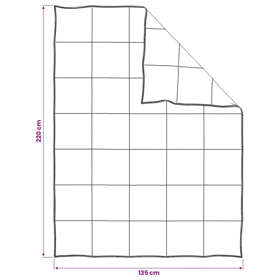 Dekbedset 2 st 135 x 220 cm 250 gsm Natuurlijke Kapok Beige