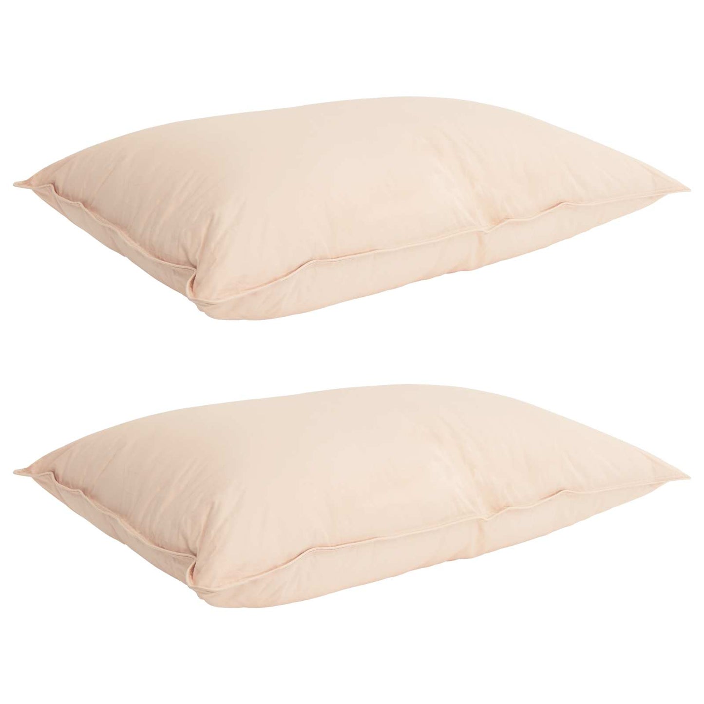 Dekbedset 2 st 140 x 220 cm 250 gsm Natuurlijke Kapok Beige