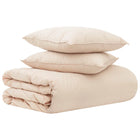 Dekbedset 2 st 260 x 220 cm 250 gsm Natuurlijke Kapok Beige