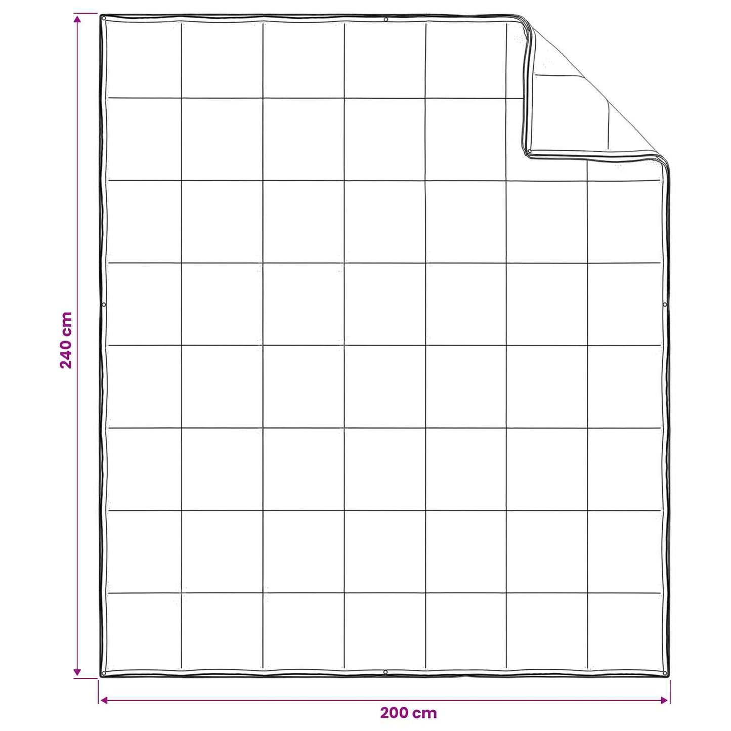 Dekbedset 2 st 200 x 240 cm Kapok en Polyester Beige