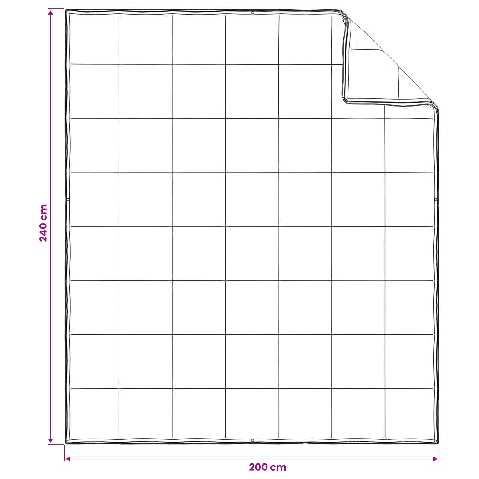 Dekbedset 2 st 200 x 240 cm Kapok en Polyester Beige