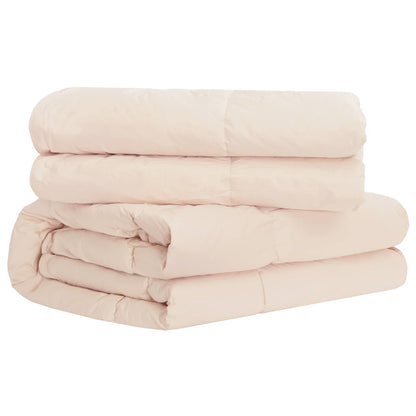 Dekbedset 2 st 140 x 220 cm Kapok en Polyester Beige
