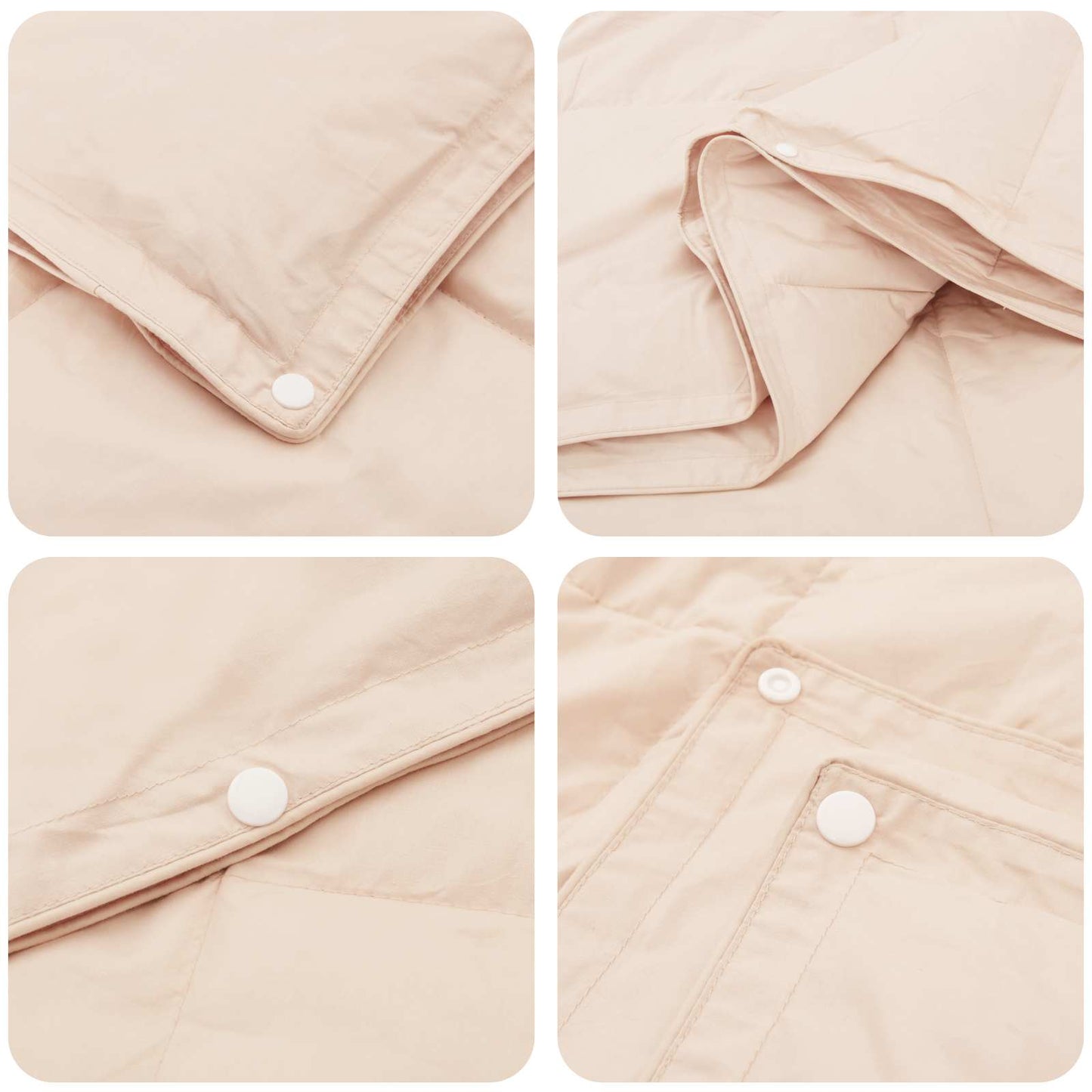Dekbedset 2 st 140 x 220 cm Kapok en Polyester Beige