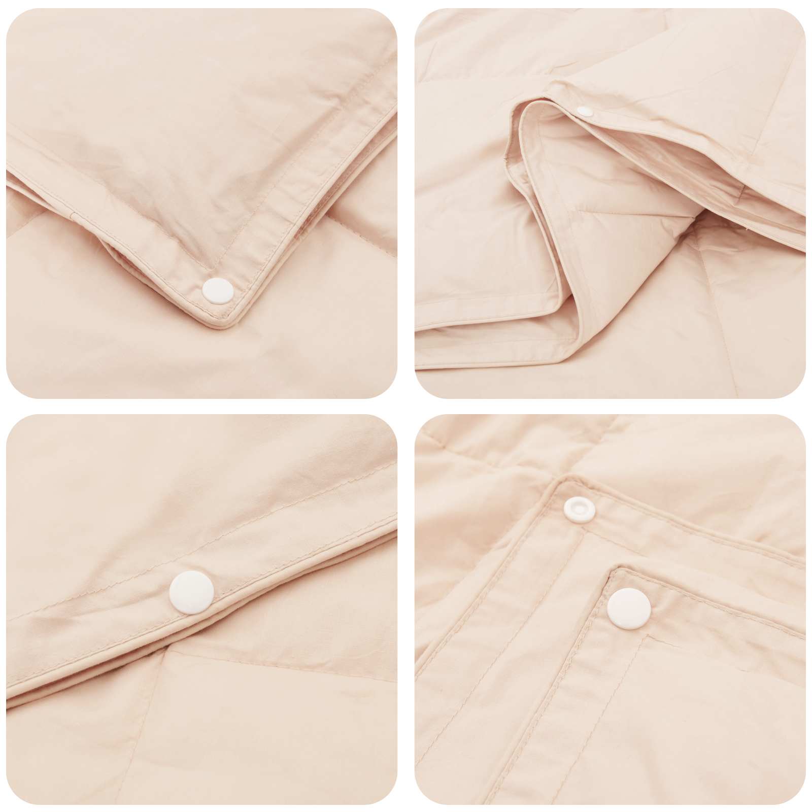 Dekbedset 2 st 140 x 220 cm Kapok en Polyester Beige