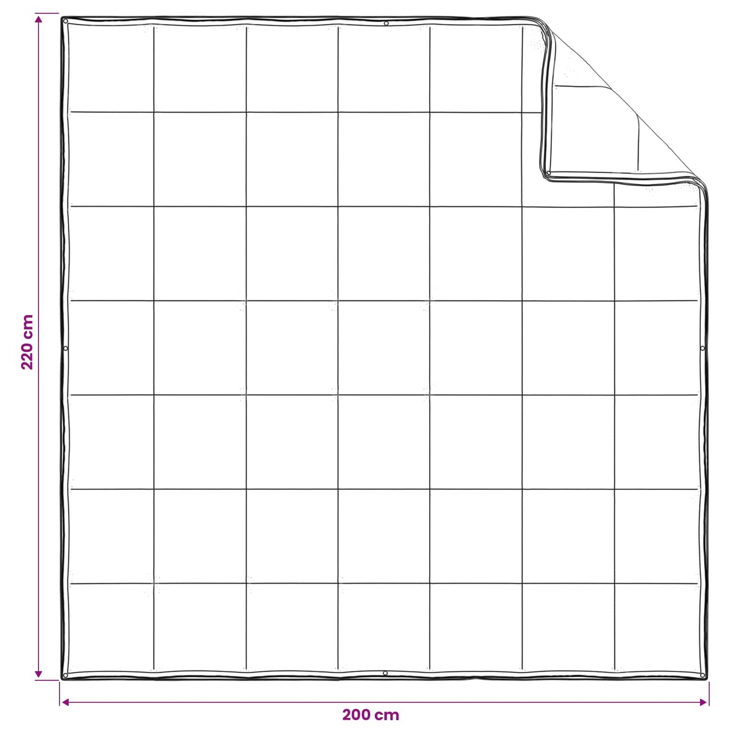 Dekbedset 2 st 200 x 220 cm Kapok en Polyester Beige