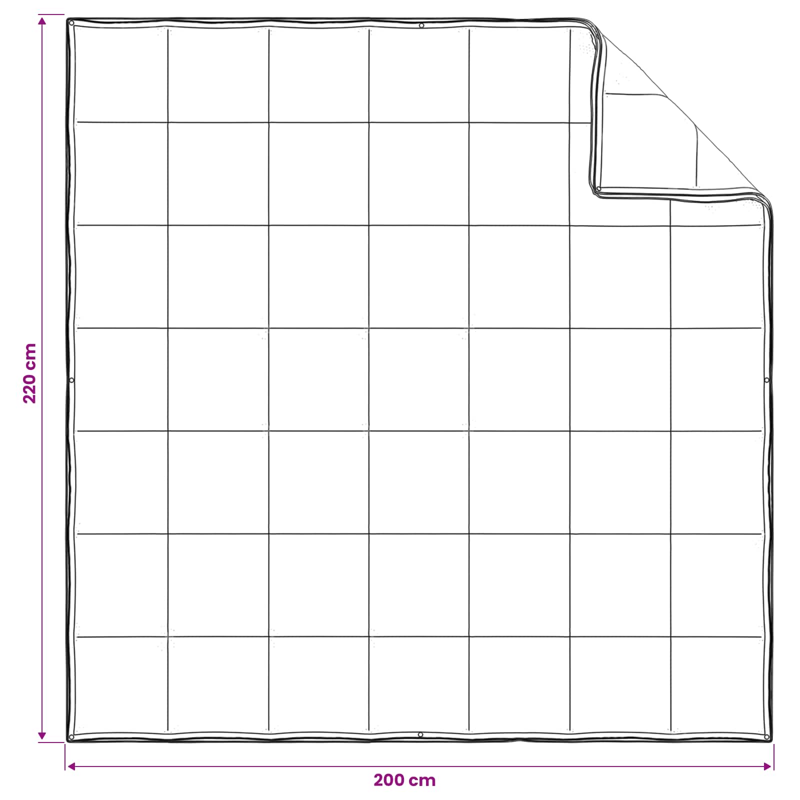 Dekbedset 2 st 200 x 220 cm Kapok en Polyester Beige