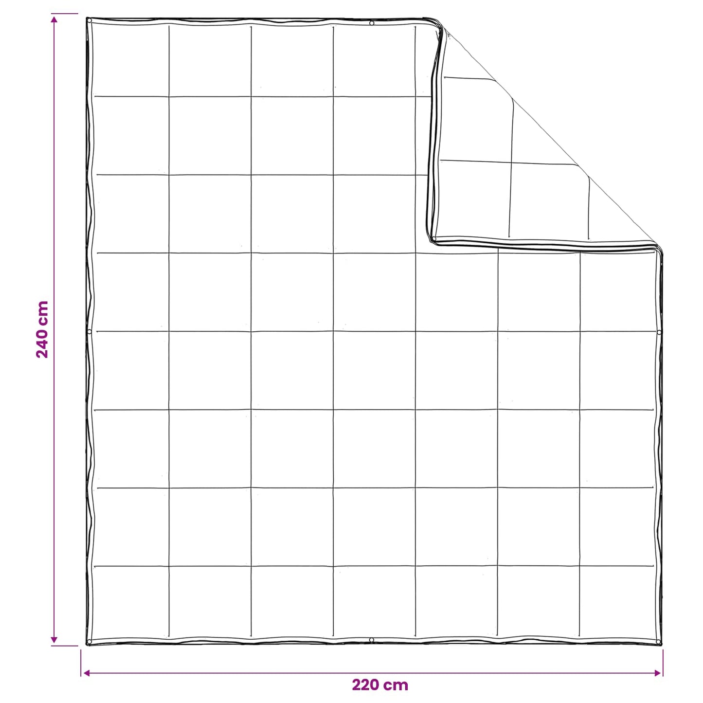 Dekbedset 2 st 240 x 220 cm Kapok en Polyester Beige