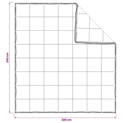 Dekbedset 2 st 240 x 220 cm Kapok en Polyester Beige