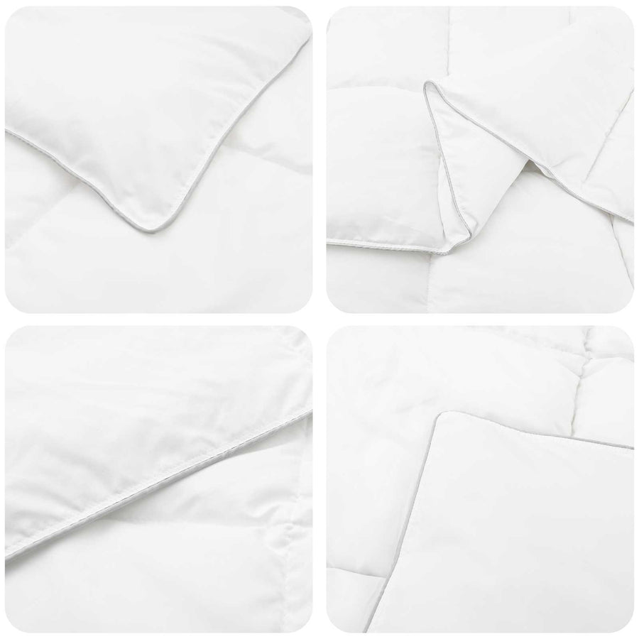 Dekbed set Wit 200 x 200 cm Katoen, Bamboe, Polyester