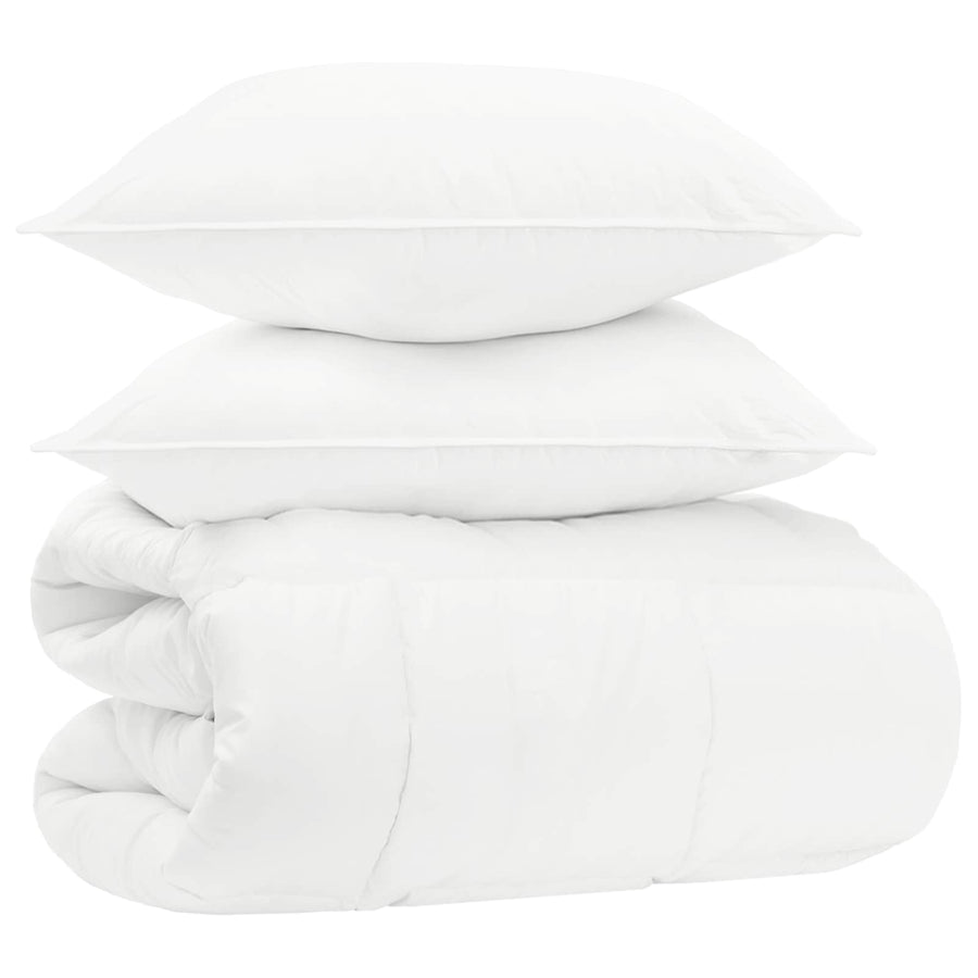 Dekbed set Wit 200 x 240 cm Katoen, Bamboe, Polyester