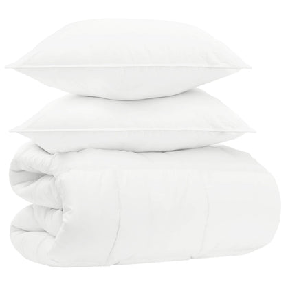 Dekbed set Wit 140 x 220 cm Katoen, Bamboe, Polyester