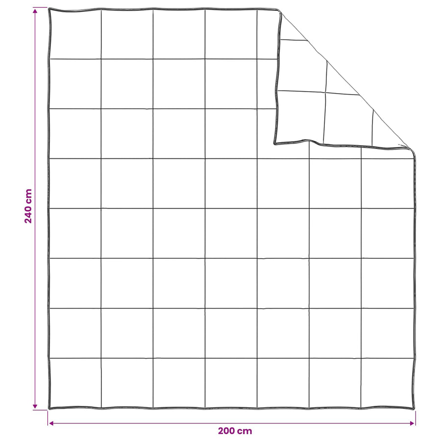 Dekbedset met kussen Wit 200 x 240 cm Polyester, Bamboe