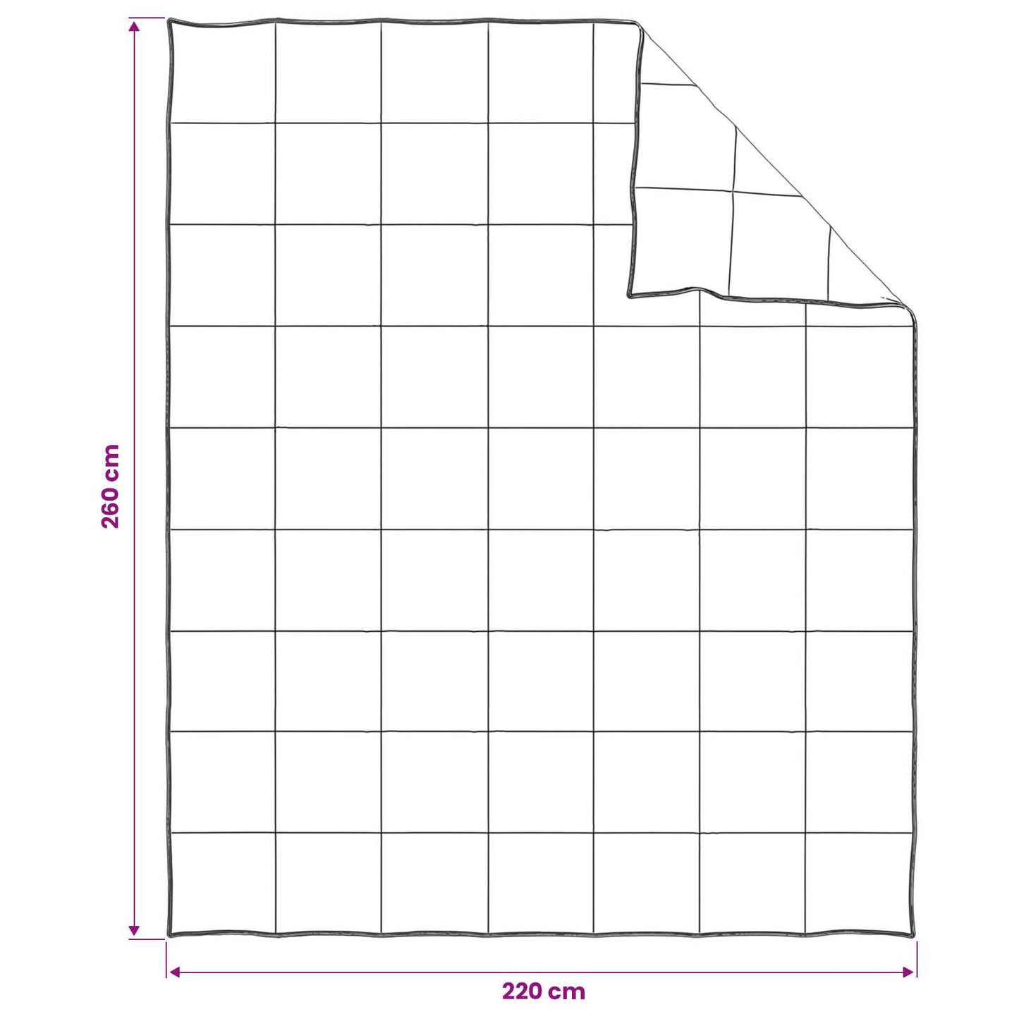 Dekbed en Hoofdkussen Set 3 st 260 x 220 cm Winter 1200 g/stuk