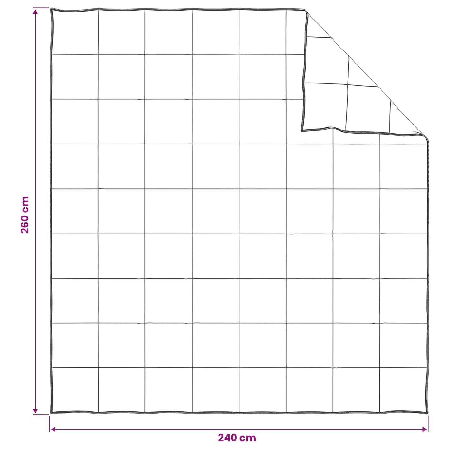 Dekbed en Hoofdkussen Set 3 st 260 x 240 cm Winter 1800 g/pc