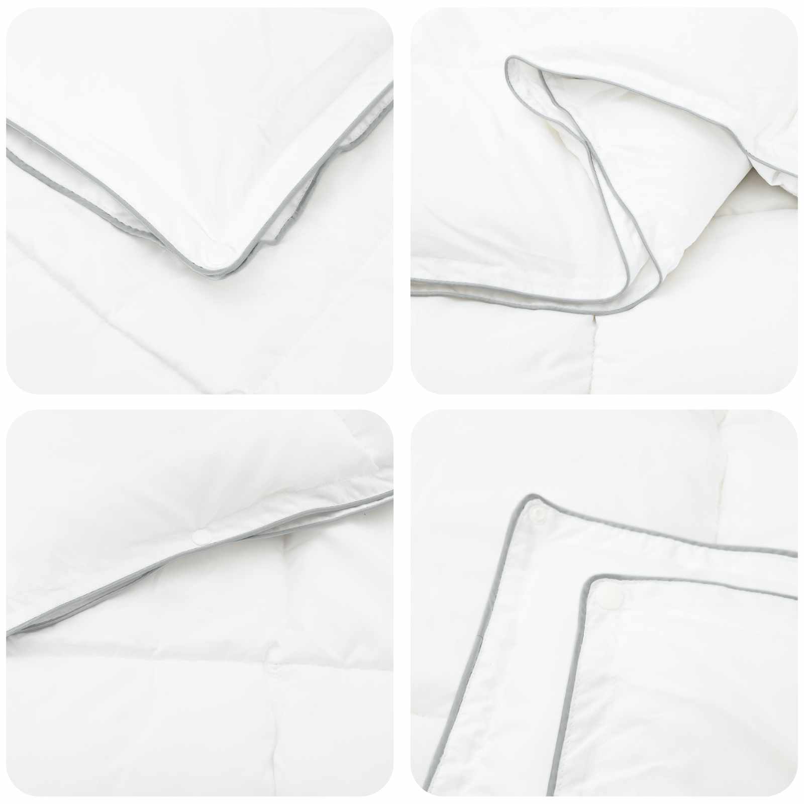 Dekbedset 3 st 200 x 240 cm Alle seizoenen Bamboe Wit