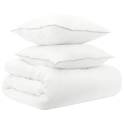 Dekbedset 3 st 135 x 220 cm Alle seizoenen Bamboe Wit