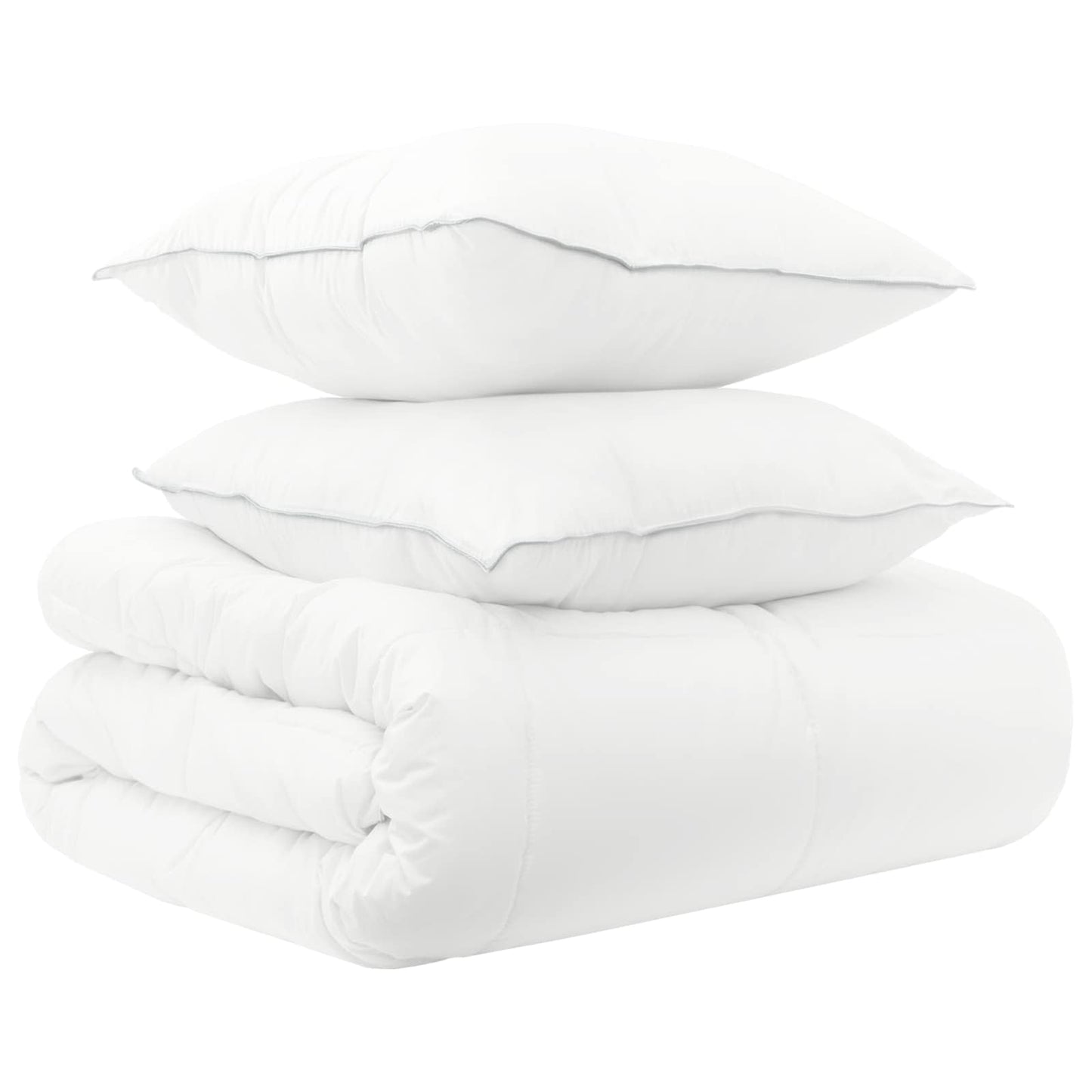 Dekbedset 3 st 135 x 220 cm Alle seizoenen Bamboe Wit