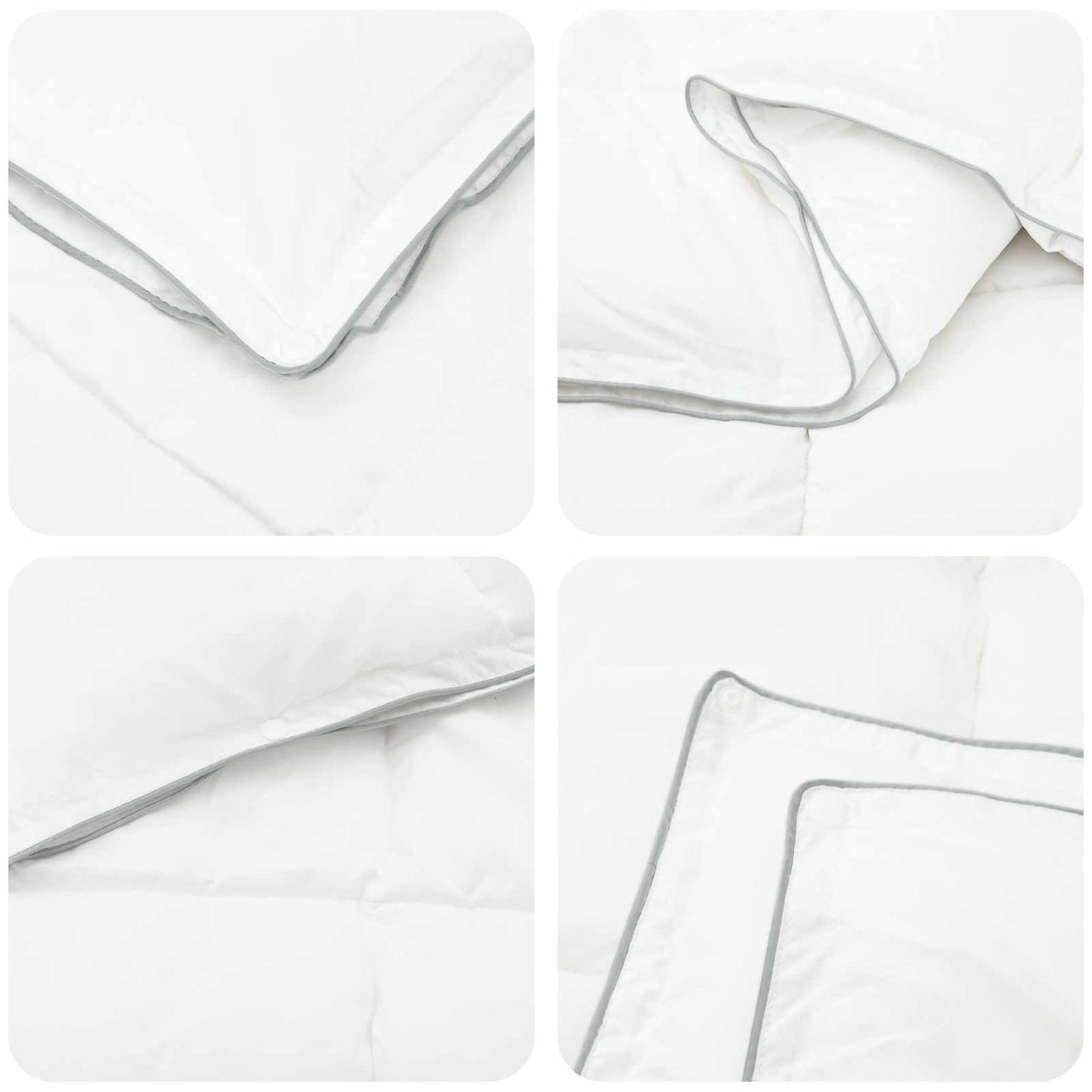 Dekbedset 3 st 140 x 220 cm Alle seizoenen Bamboe Wit