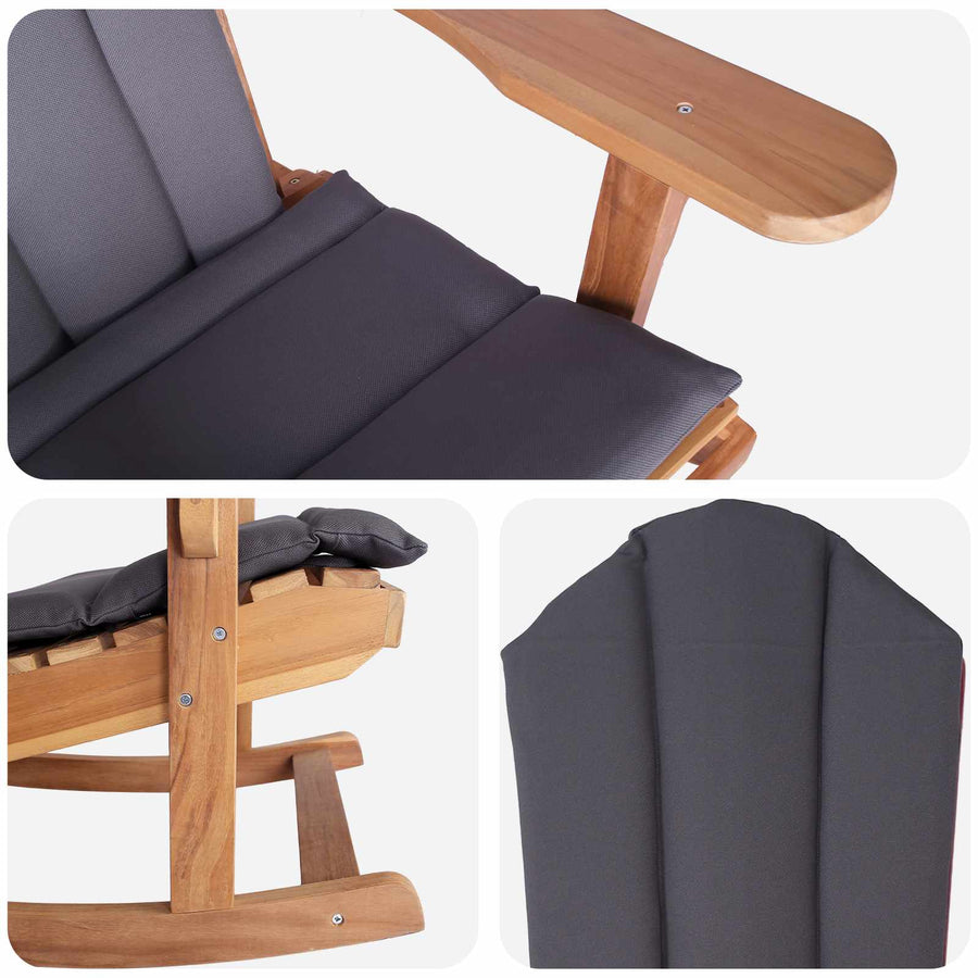 Tuin Adirondack Schommelstoel Naturel Massief teakhout