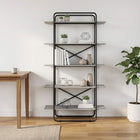 Boekenkast 5-laags 100x35x175,5 cm grijs Sonoma