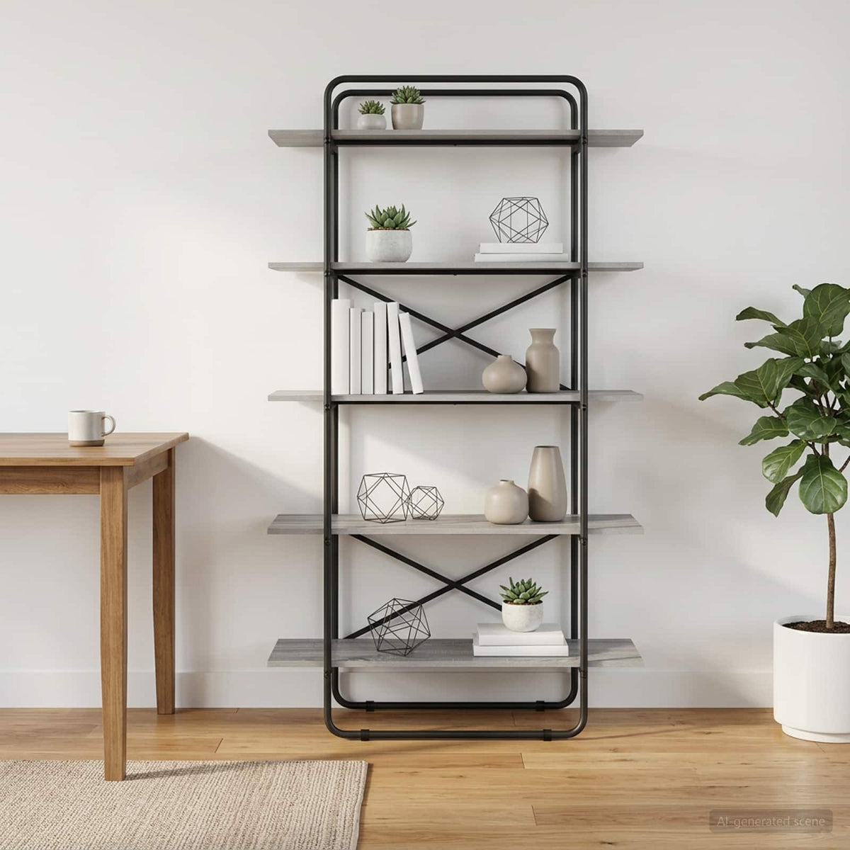 Boekenrek 5-laags 100 x 35 x 175,5 cm PB Grijs Sonoma