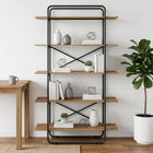 Boekenrek 5-laags 100x35x175,5 cm bewerkt hout