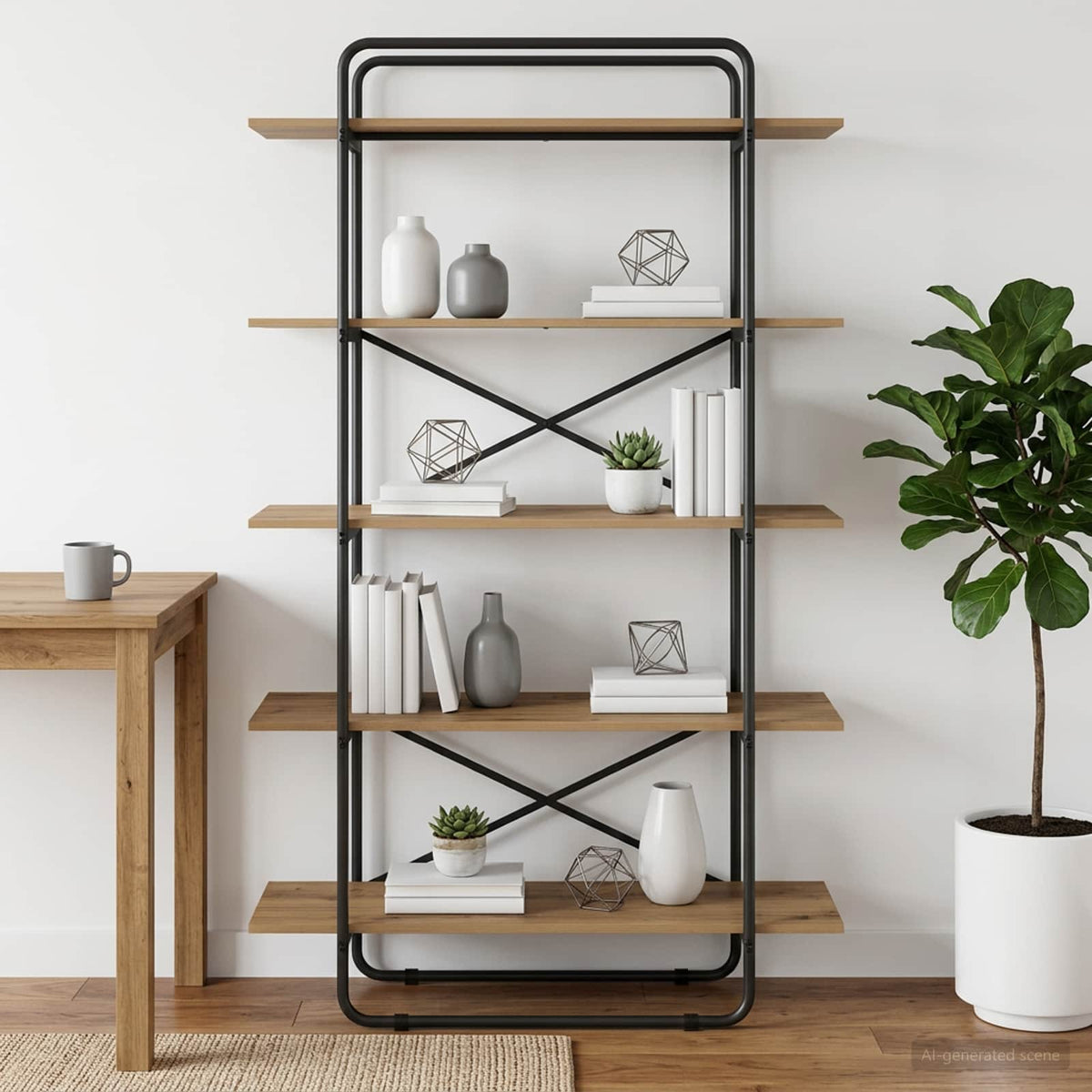 Boekenrek 5-laags 100 x 35 x 175,5 cm PB Artisanaal eiken