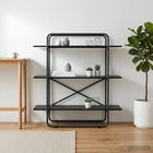 Boekenrek 100x35x105 cm zwart eiken