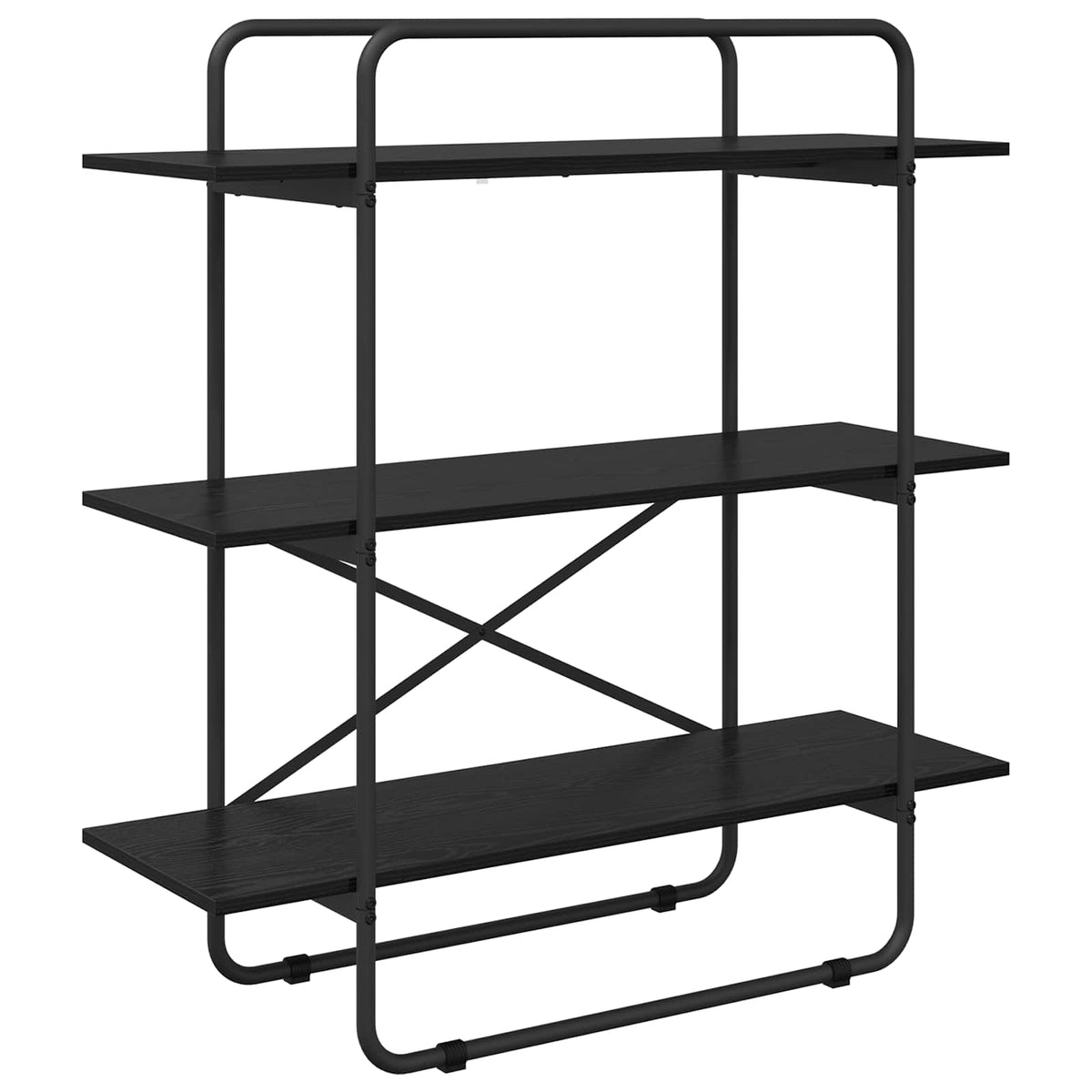 Boekenrek 3-laags 100 x 35 x 105 cm PB Zwart eiken