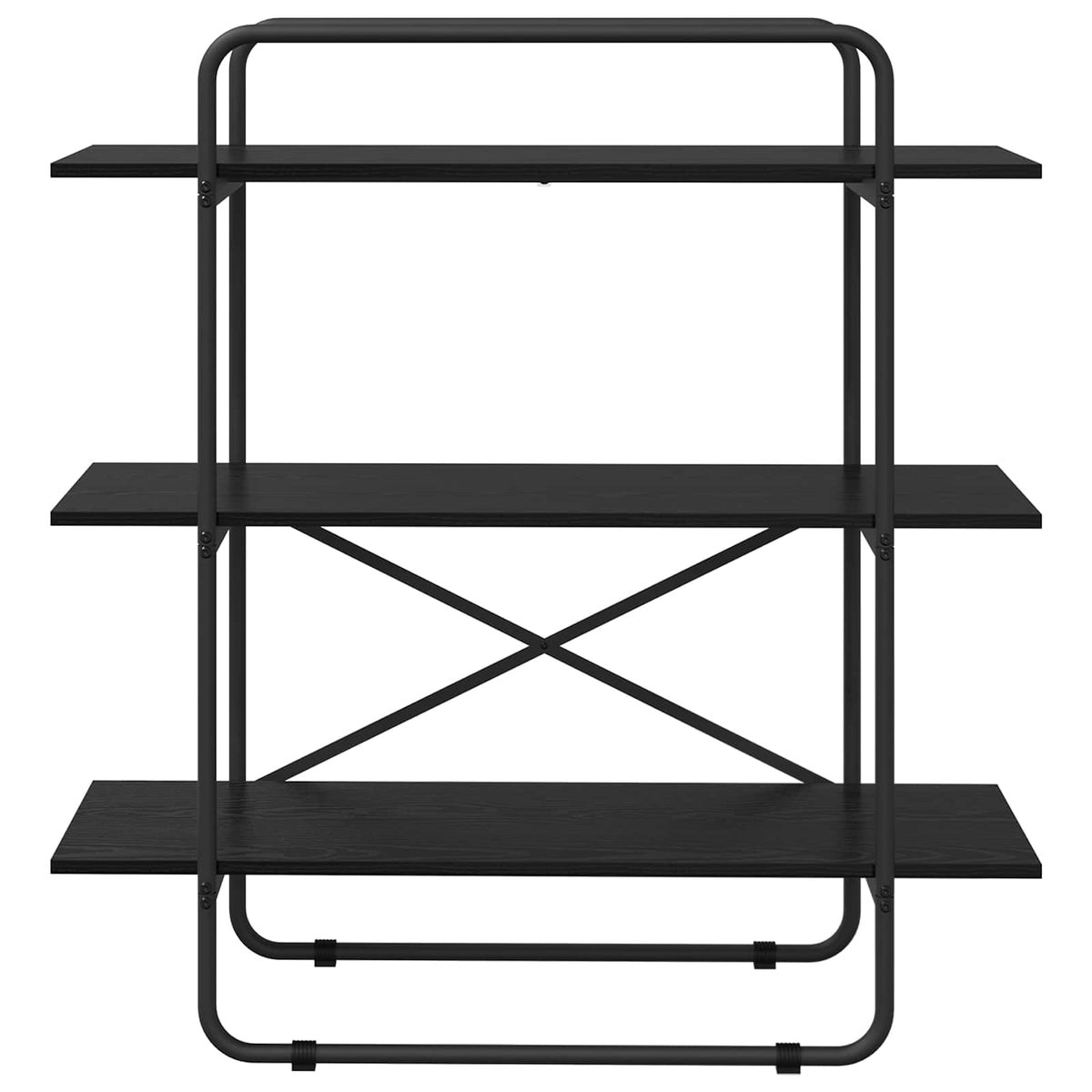 Boekenrek 3-laags 100 x 35 x 105 cm PB Zwart eiken