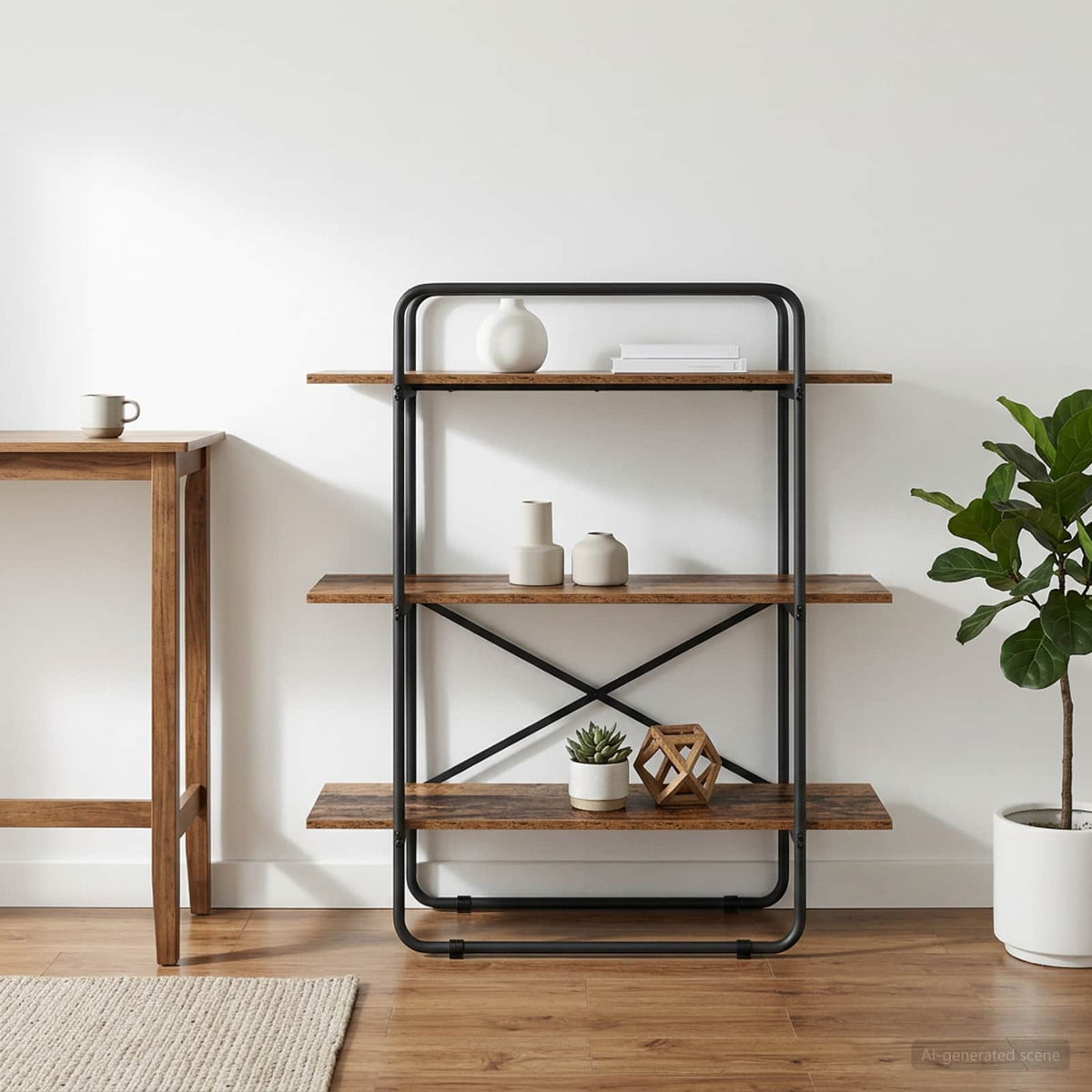 Boekenrek 3-laags 100 x 35 x 105 cm PB Eikenhout