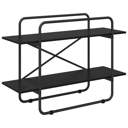 Boekenrek 2-laags 100 x 35 x 70 cm PB Zwart eiken