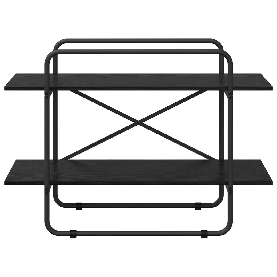Boekenrek 2-laags 100 x 35 x 70 cm PB Zwart eiken