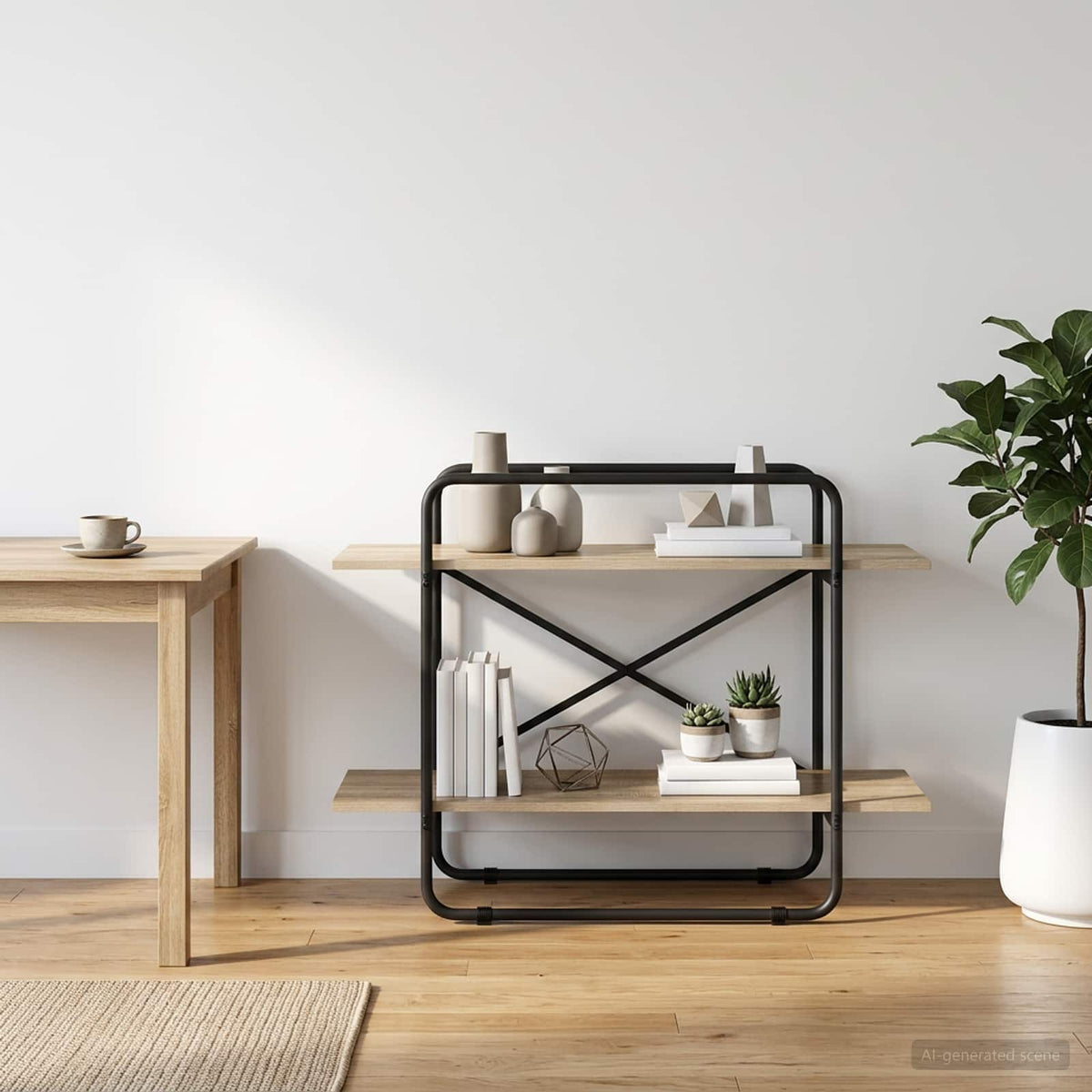 Boekenrek 2-laags 100 x 35 x 70 cm PB Sonoma Eiken