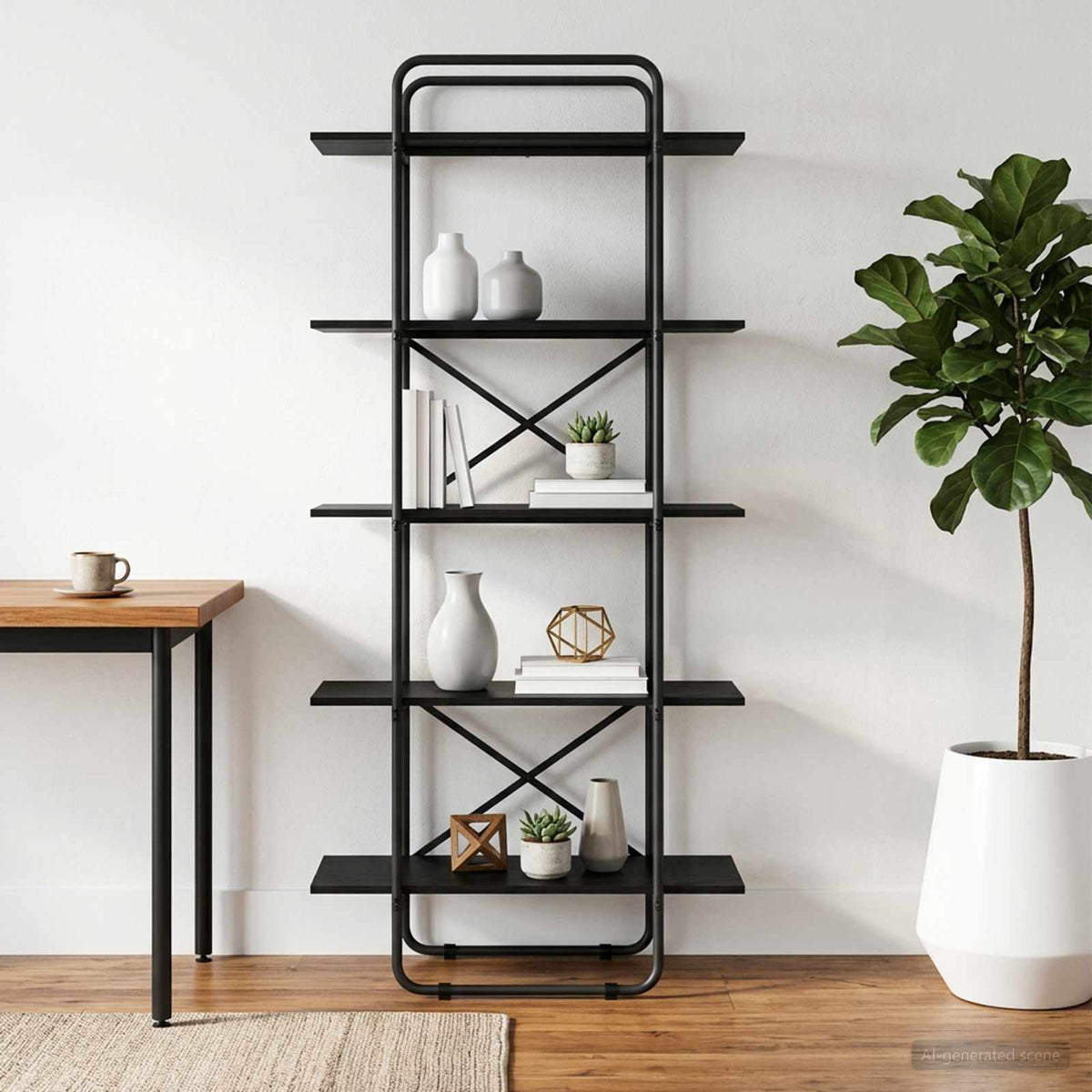Boekenrek 5-laags 80 x 35 x 175,5 cm PB Zwart eiken