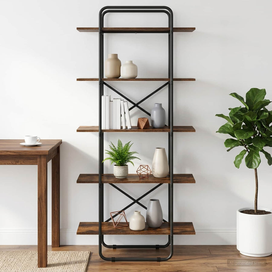 Boekenrek 5-laags 80 x 35 x 175,5 cm PB Gerookt eiken