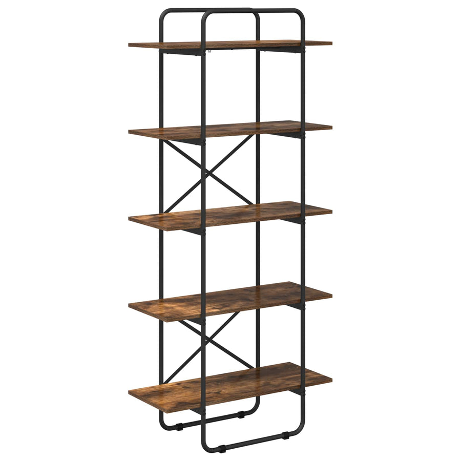 Boekenrek 5-laags 80 x 35 x 175,5 cm PB Gerookt eiken