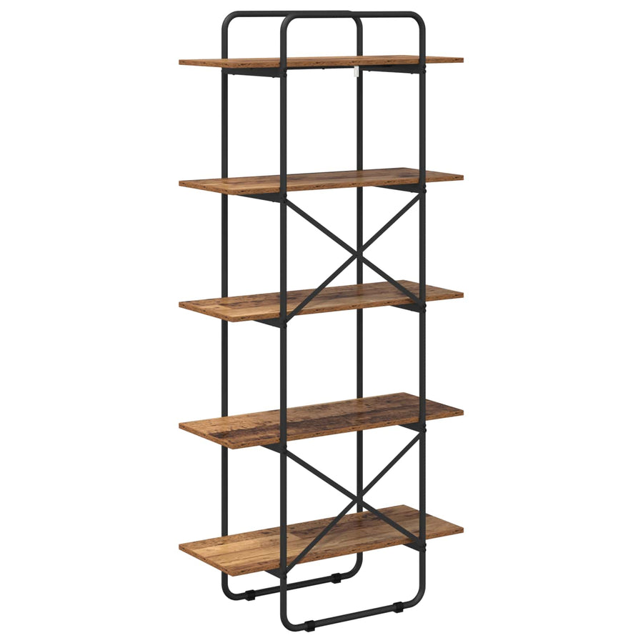 Boekenrek 5-laags 80 x 35 x 175,5 cm PB Eikenhout