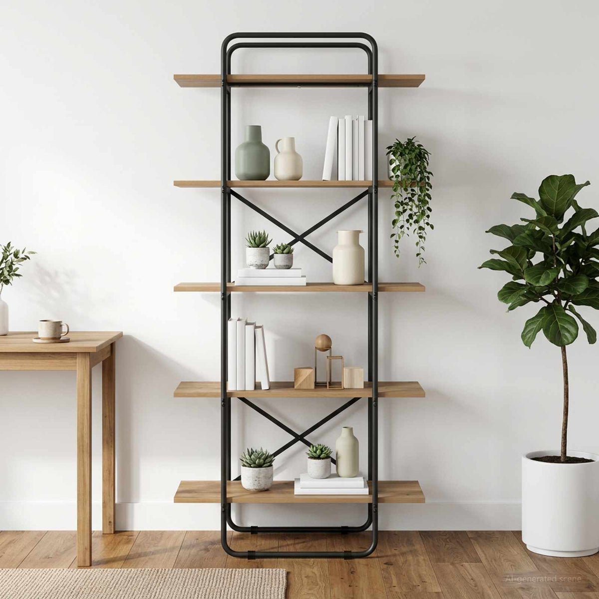 Boekenrek 5-laags 80 x 35 x 175,5 cm PB Artisanaal eiken