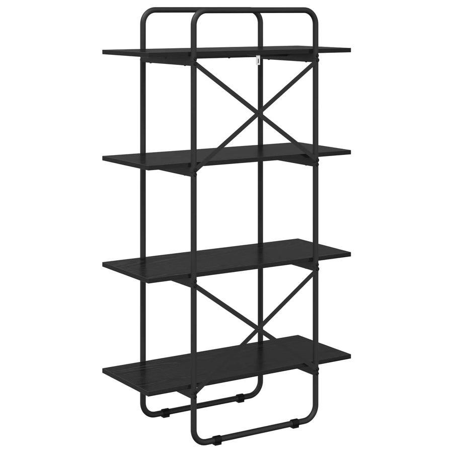 Boekenrek 4-laags 80 x 35 x 140 cm PB Zwart eiken