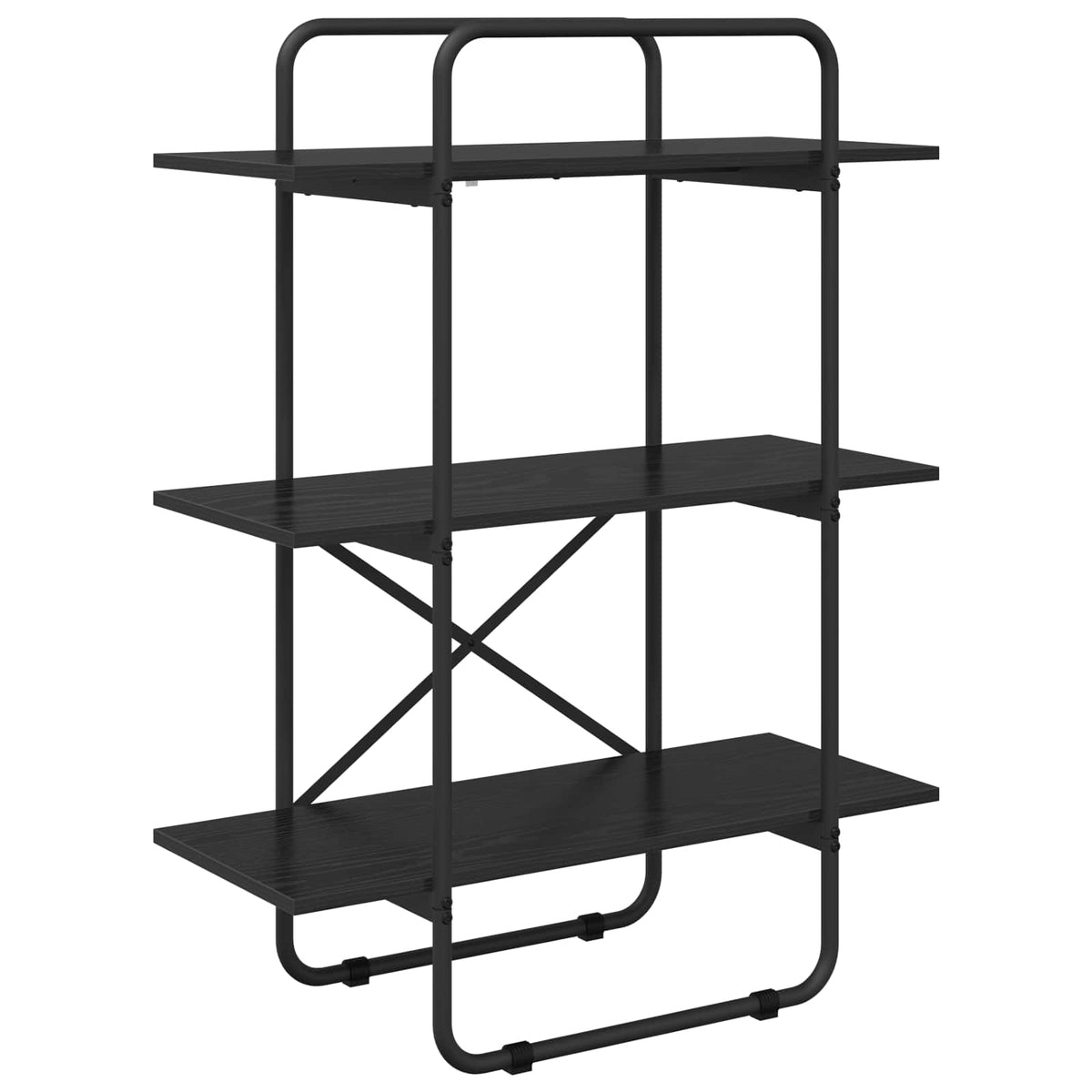 Boekenrek 3-laags 80 x 35 x 105 cm PB Zwart eiken