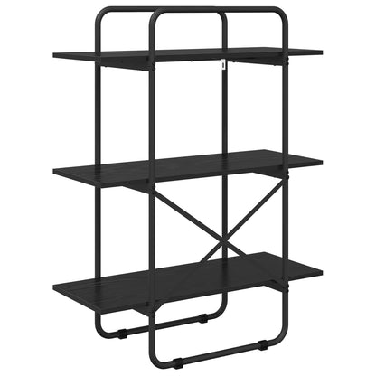 Boekenrek 3-laags 80 x 35 x 105 cm PB Zwart eiken