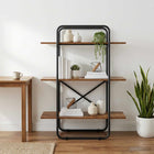 Boekenrek 80x35x105 cm PB eikenlook metaal