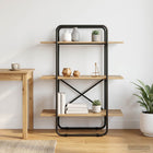 Boekenrek 80x35x105 cm eiken 3-laags