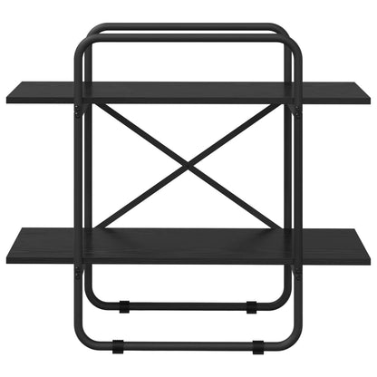 Boekenrek 2-laags 80 x 35 x 70 cm PB Zwart eiken