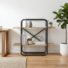 Boekenkast 80x35x70 cm Sonoma Eiken staal