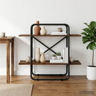 Boekenkast 80x35x70 cm gerookt eiken