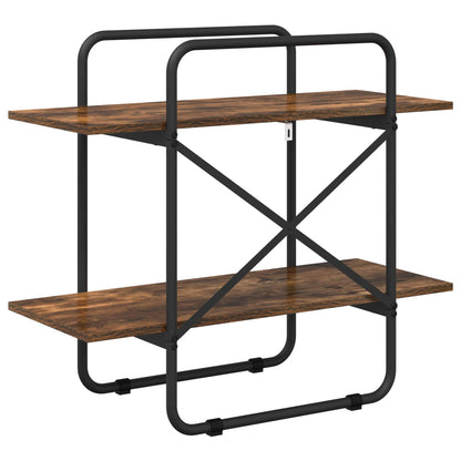 Boekenrek 2-laags 80 x 35 x 70 cm PB Gerookt eiken